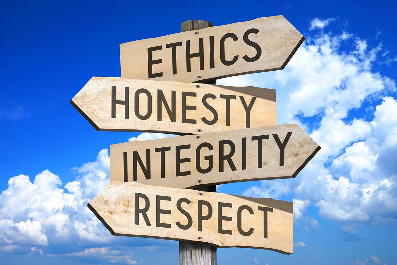 Ethics, honest, integrity, respect